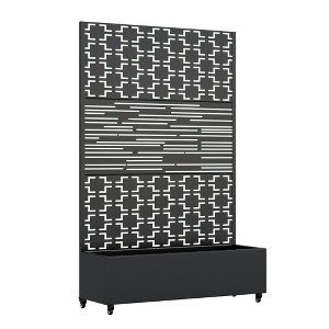Lirago Iron Arch Mobile Planter Box (1-Piece)-Raised Garden Bed Elevated Planter with Trellis Privacy Screen 38 Gallon Capacity - 1 of 4