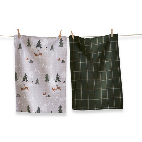 Christmas Waffle Weave Kitchen Towels Hand Towel Sets Buffalo