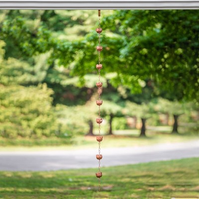 Marrgon Marrgon Copper Rain Chain with Tulip Style Cups for Gutter Downspout Replacement
