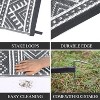 Outdoor Rugs Waterproof, Portable Lightweight Plastic Straw Camping Geometric Reversible Indoor Outdoor Floor Mat for RV Porch Deck Balcony Beach - 3 of 4