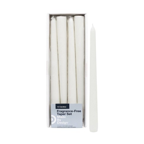 Blue Threshold Set of 2 10" Unscented Dripless Taper Table Candles 