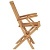 vidaXL 2/3x Solid Teak Wood Folding Chairs Garden Outdoor Wooden Furniture - Set of 2 - 4 of 4