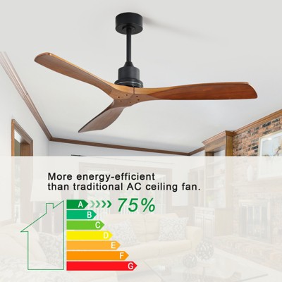 38'' White ABS 3-Blade Ceiling Fan with Remote