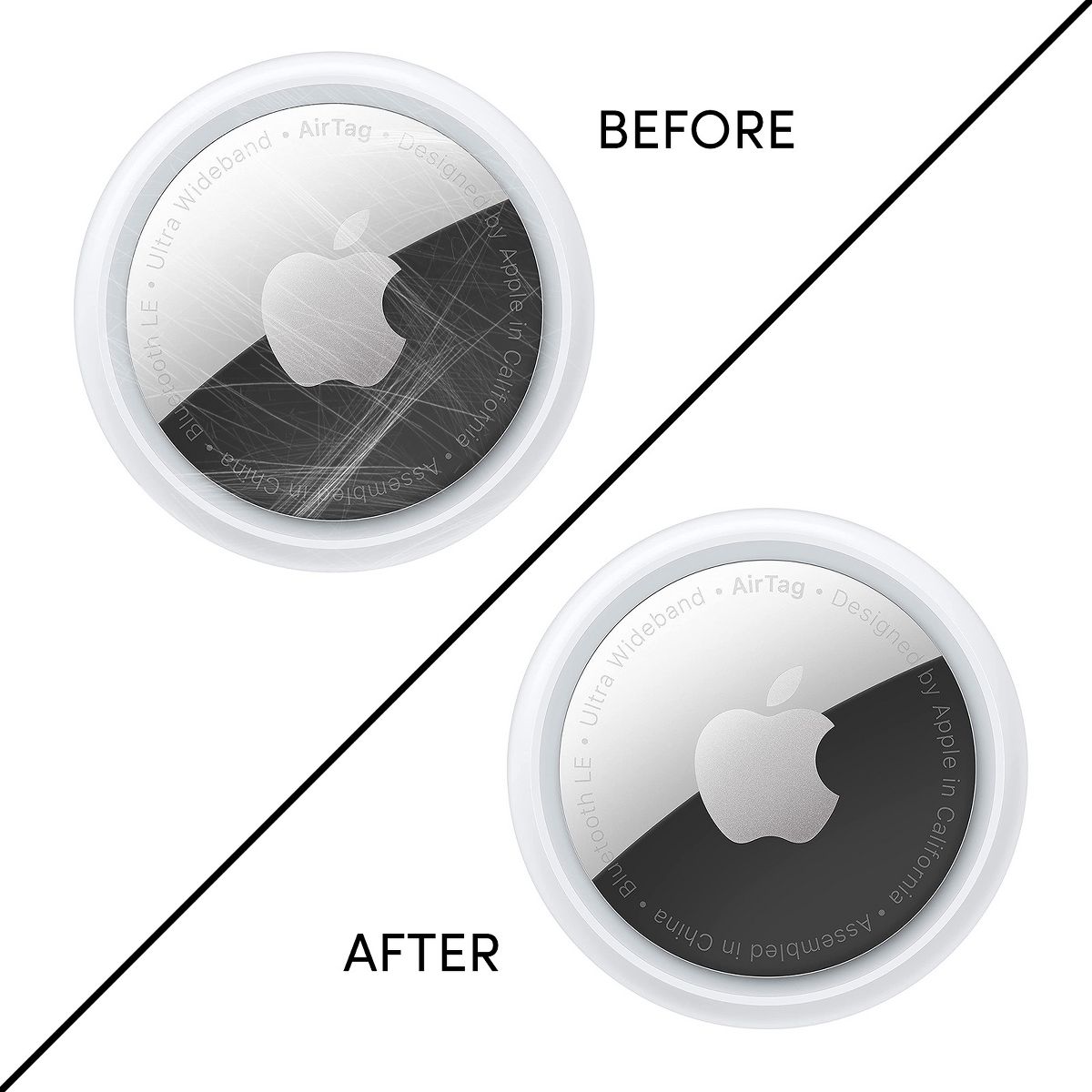 Case-Mate - Surface Protector for Apple AirTag - Clear (4 Pack) - thumbnail 2