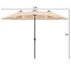 Costway 15Ft Patio Double-Sided Solar LED Market Umbrella Crank BeigeTanOrangeBurgundy - image 4 of 4