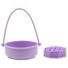 Makeup Brush Cleaning Mat - Makeup Brush Cleaner, Portable Silicone Makeup Brush Cleaner Bowl with Drying Holder - 2 of 4