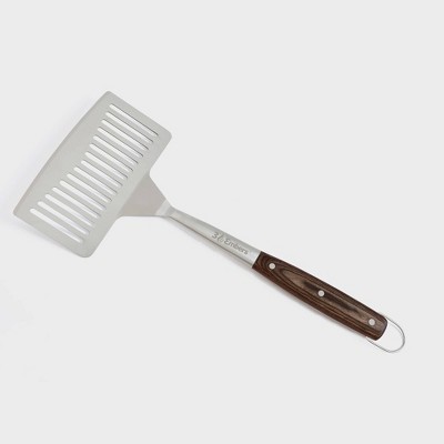 Large Stainless Steel Spatula with Pakkawood Handle Silver - 3 Embers