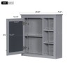 Bathroom Medicine Cabinet with Mirror Door, Wall Mounted Bathroom Storage Cabinet with 3 Open Shelves, Storage Medicine Cabinet for Bathroom - 3 of 4