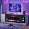 Bestier 70" Modern Fireplace TV Stand for TVs Up to 80" with LED Lights and Storage, PS5 Gaming TV Console for Living Room - 2 of 4