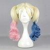 Unique Bargains Women's Wigs 16" Platinum-Gradient Pink Blue with Wig Cap - 2 of 4