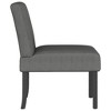 vidaXL Modern Slipper Chair in Durable Dark Gray Fabric - Comfortable Padded Seat - Sturdy Wood & Plywood Construction - 4 of 4