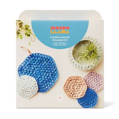 Crochet Coaster and Basket Craft Kit - Mondo Llama™