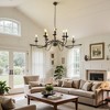 12-Light Black Industrial Farmhouse Chandelier, Large Candle-Style Hanging Fixture for Dining Room or Staircase - 3 of 4