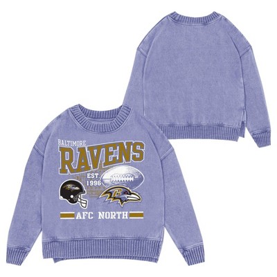 NFL Baltimore Ravens Women's Long Sleeve Fashion Fleece Sweatshirt