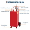 Portable Fuel Caddy with Manual Pump – Gas/Diesel Storage Tank with Wheels & 9.8Ft Hose for Cars, Lawn Mowers, ATVs & Boats(1-Pack) - 4 of 4