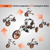 Whisen Modular Go-Kart Kit Gift Kids, 20-in-1 Ride-On Toy & Balance Riding Bike with Stand Scooter and Building Kit Design - Orange - 2 of 4