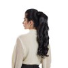 Alilang 22 Inch Long Curly Wrap Around Ponytail for Women Clip in Ponytail Hair Extensions Synthetic Brown Hair Pony Tails Hairpieces - 3 of 4