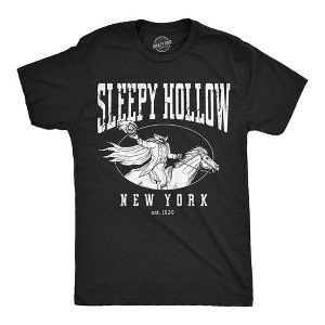 Mens Funny T Shirts Sleepy Hollow New York Sarcastic Halloween Graphic Novelty Tee For Men - Crazy Dog Men's T Shirt For Halloween Season - 1 of 4