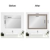 Amanti Art Mirror Makeover Bathroom Mirror Frame Border Kit  - Fully Assembled Peel and Stick Frame - Mirror NOT Included - Lyla Ornate Silver Trim - 4 of 4
