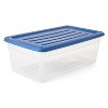 Gracious Living 1.5 Gal Clear Plastic Shoebox Storage Bin Tote w/Lid (12 Pack) - 2 of 4