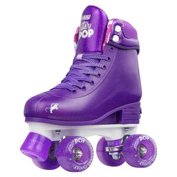 Crazy Skates Adjustable Roller Skates For Girls - Glitter Pop Collection - Size Adjustable To Fit Four Sizes