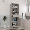 NicBex 55.7 Inch Tall Bathroom Storage Cabinet,Slim Storage Cabinet with Open Shelves and 1 Drawer - 2 of 3