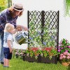 Tangkula Raised Garden Bed w/Trellis Planter Box for Climbing Plants 32" x 16" x 53" - 3 of 4