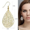 Handmade 14K Gold Plated Filigree Earrings: Elegant Dangle Earrings for Women - 3 of 4
