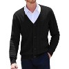 COOFANDY Men's Cardigan Sweater Cable Knit V Neck Button up Sweaters Ribbed Cardigan Sweater with Pockets - 4 of 4