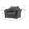 Modern Chenille Oversized Armchair �C Accent Chair & Single Sofa for Living Room, Bedroom - 4 of 4