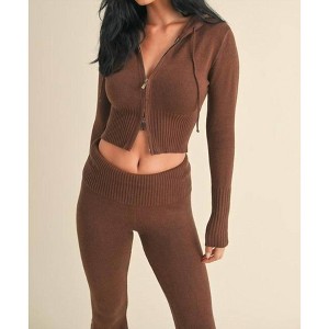 Women's Lissy Slim Fit Zip Up Sweater Hoodie - Kimberly C - 1 of 4