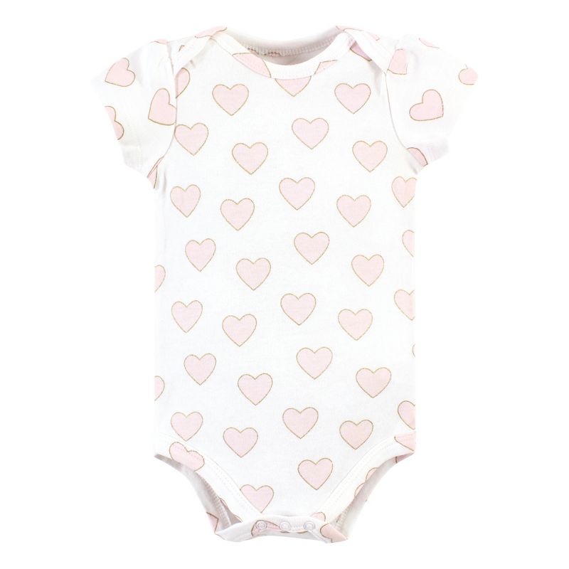 Hudson Baby Infant Girl Cotton Bodysuits, Daddys Little Princess 3-Pack, 4 of 6