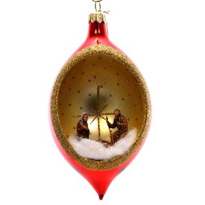 Italian Ornaments 6.0 Inch 80Mm Teardrop Nativity Ornament Italian Religious Tree Ornaments - 1 of 3