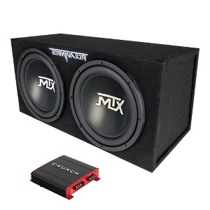Crunch 2 Channel Car Audio Amplifier & MTX 12 In Dual Loaded Subwoofer Enclosure - 1 of 4