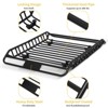 Rooftop Cargo Basket, 63''x43''x6.3'' Anti-Rust Heavy Duty Steel Carrier - 300LBS Capacity Universal Roof Rack for SUV, Car, Truck - 3 of 4