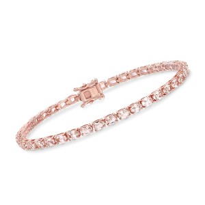 Ross-Simons 5.50 ct. t.w. Morganite Tennis Bracelet in 14kt Rose Gold Over Sterling - 1 of 4