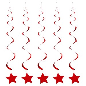 Unique Bargains Stars Hanging Party Decoration Foil Fringe Backdrop Curtains 30 Pcs - 1 of 4