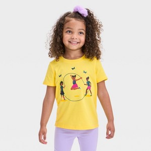Toddler Girls' Double Dutch Graphic T-Shirt - Cat & Jack™ Yellow - 1 of 4