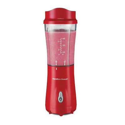 Hamilton Beach SingleServe Blender 51101RV: Personal Blender, 14 oz Capacity, 175W, Dishwasher-Safe, Red