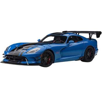 2017 Dodge Viper ACR Competition Blue with Black Stripes 1/18 Model Car by Autoart