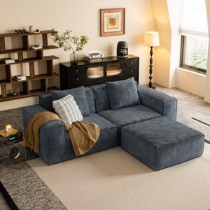 Modular Convertible Sofa Bed, Oversized Sofa Set, Free Configuration Sectional Couch for Living Room or Guest Space-Maison Boucle - 1 of 4
