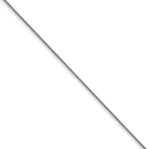 Black Bow Jewelry 0.6mm, 14k White Gold, Round Snake Chain Necklace - 1 of 4