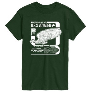 Men's - Star Trek - Voyager Schematic Short Sleeve Graphic T-Shirt - 1 of 4