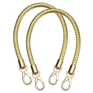 Unique Bargains PU Leather Braided Fashion Women's Handbag Purse Strap 2 Pcs - 1 of 4