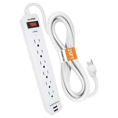 Easylife Tech 6 ft, 4-Outlet, Power Strip Surge Protector - White