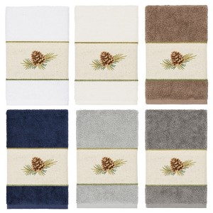 Linum Home Textiles 100% Turkish Cotton PIERRE Embellished Towel Set - 1 of 3