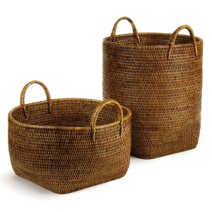 Plum & Post Burma Rattan Orchard Baskets, Set Of 2 - 1 of 2
