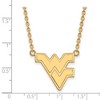 Black Bow Jewelry 10k Yellow Gold West Virginia Mountaineers NCAA Necklace 18 Inch - 2 of 4