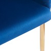 Sapphtopaz Handmade Accent Chair Modern Velvet Mid-Back Chairs Knitting Armchair with Gold Legs Accent Chairs for Living Room, Bedroom - 2 of 4