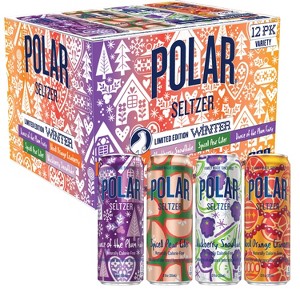 Polar Beverages Winter Variety Pack Sparkling Water - 12pk/12 fl oz - 1 of 4